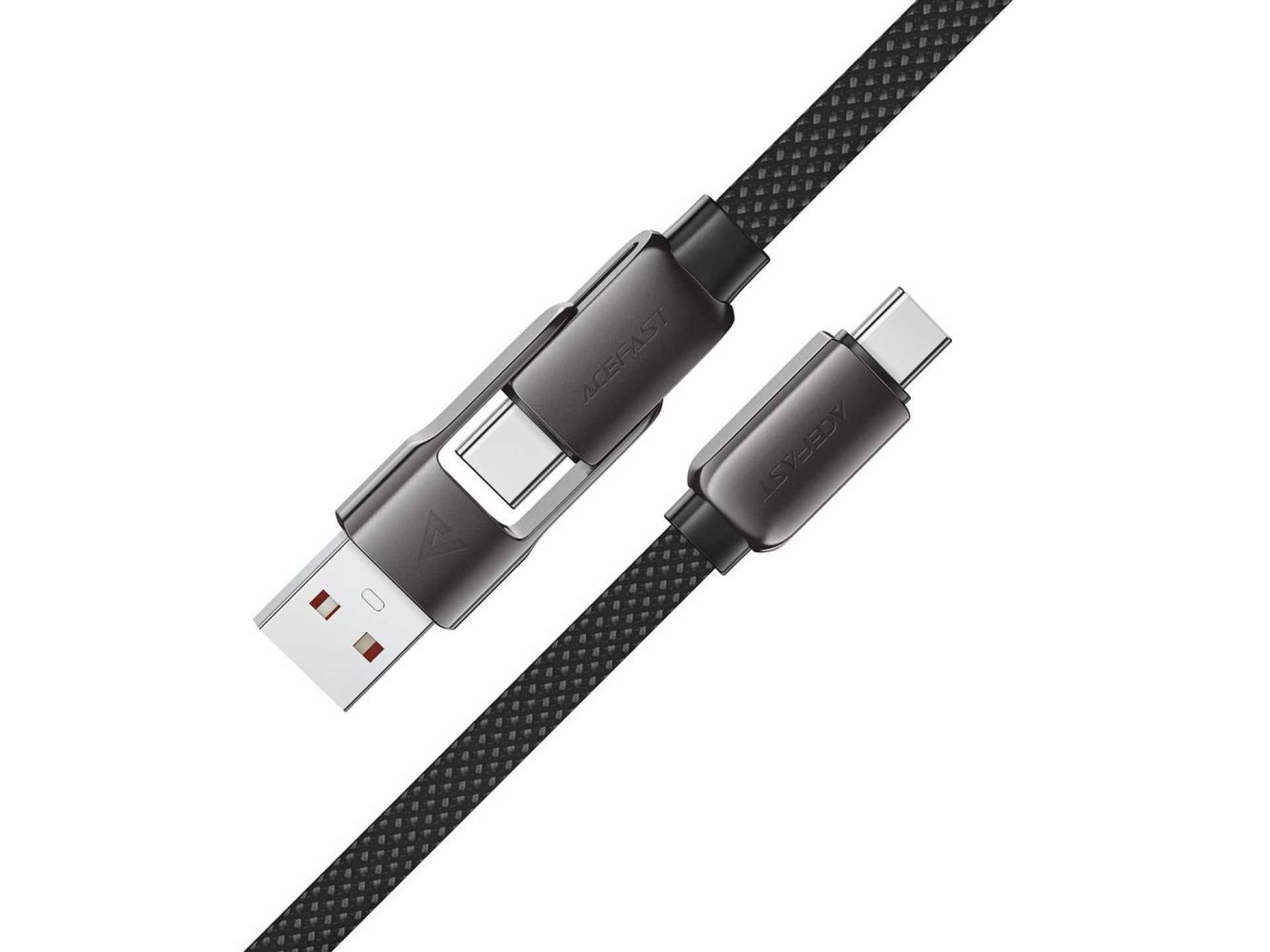 Acefast C13-04 USB-C - USB-A / USB-C Cable 480Mb/s 3A 1.2m - Black