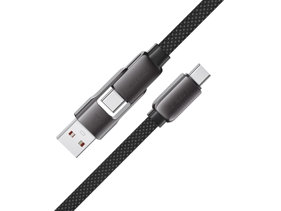 Cable USB-C Acefast C13-04 - USB-A / USB-C 480Mb/s 3A 1.2m - Negro