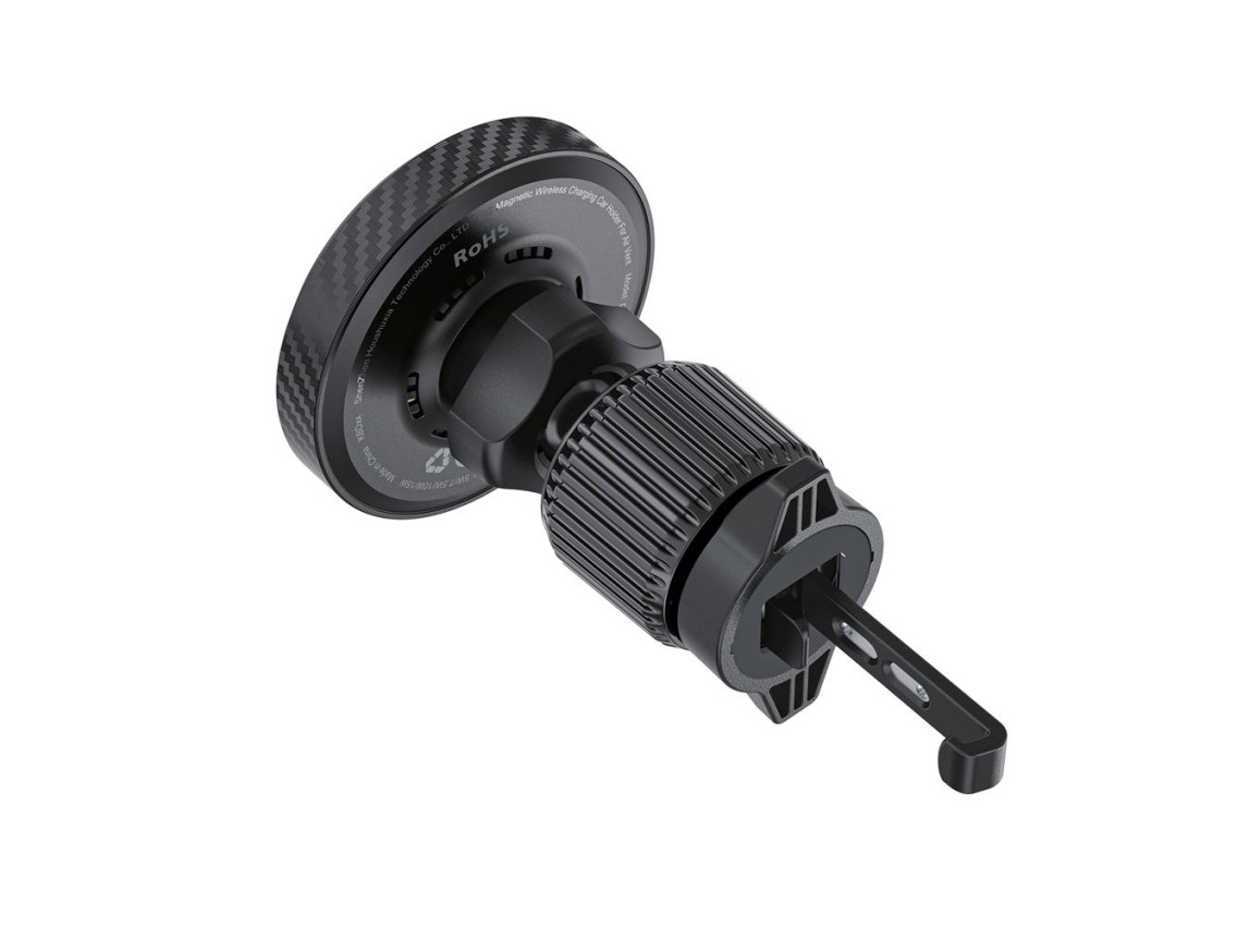 Suporte veicular Acefast D33 com carregador magnético Qi2 de 15 W para saída de ar - Preto