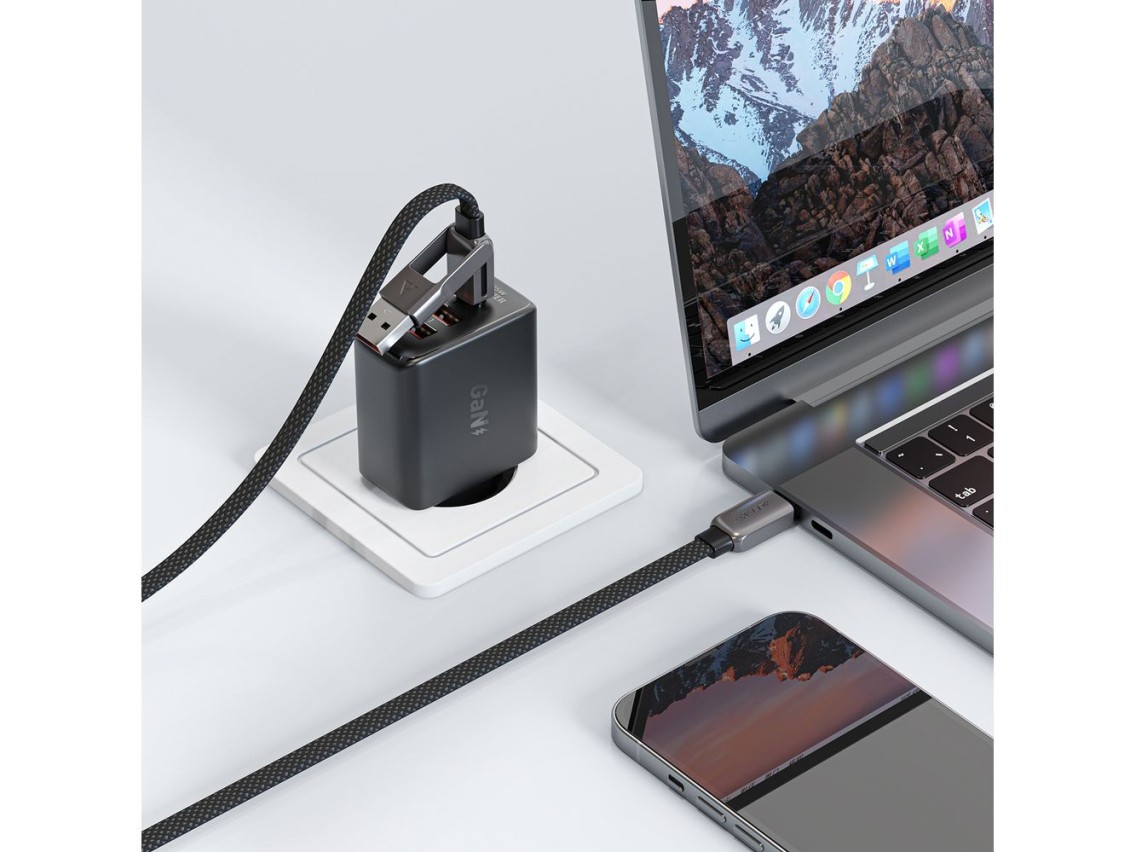 Cable USB-C Acefast C13-04 - USB-A / USB-C 480Mb/s 3A 1.2m - Negro