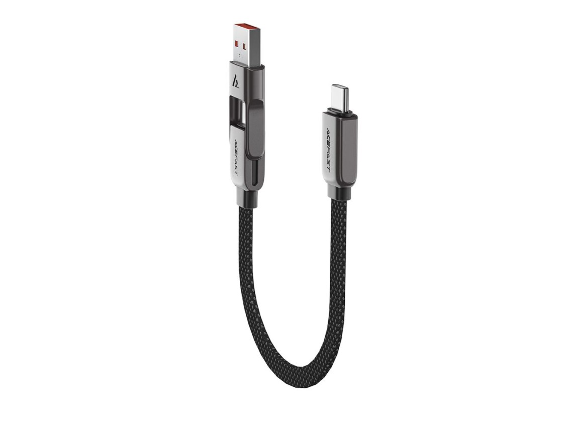Cable USB-C Acefast C13-05 - USB-A / USB-C 480Mb/s 3A 0.2m - Negro