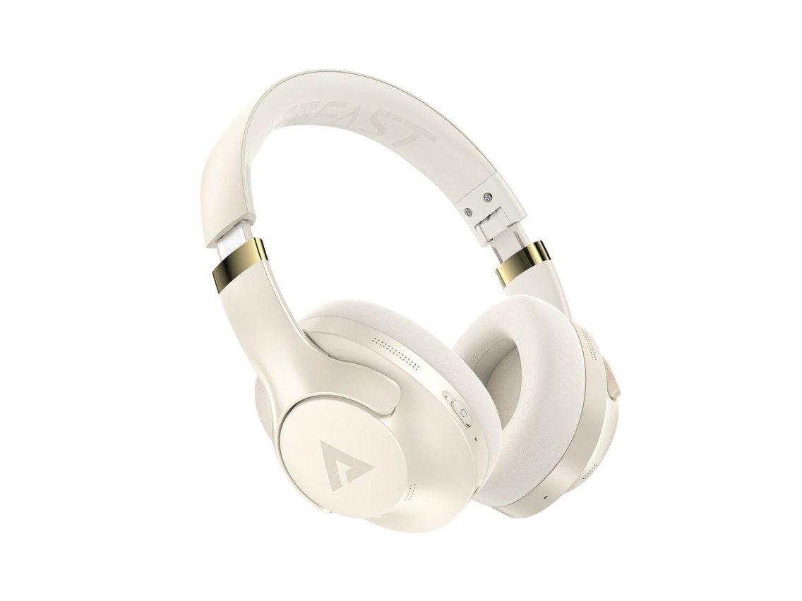Fones de ouvido supra-auriculares Acefast H4 ANC sem fio Bluetooth 5.3 IPX4 - Bege