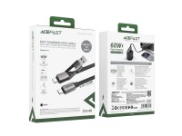 Cable USB-C Acefast C13-05 - USB-A / USB-C 480Mb/s 3A 0.2m - Negro Cable USB-C Acefast C13-05 - USB-A / USB-C 480Mb/s 3A 0.2m - Negro