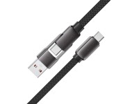 Cable USB-C Acefast C13-05 - USB-A / USB-C 480Mb/s 3A 0.2m - Negro Cable USB-C Acefast C13-05 - USB-A / USB-C 480Mb/s 3A 0.2m - Negro