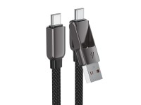 Cable USB-C Acefast C13-05 - USB-A / USB-C 480Mb/s 3A 0.2m - Negro Cable USB-C Acefast C13-05 - USB-A / USB-C 480Mb/s 3A 0.2m - Negro