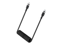 Acefast C14-03 USB-C - USB-C Spring Cable 480Mb/s 3A 1.2m - Black Acefast C14-03 USB-C - USB-C Spring Cable 480Mb/s 3A 1.2m - Black