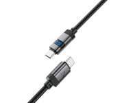 Acefast C15-03 USB-C - USB-C Cable with Display 480Mb/s 60W 1.2m - Black Acefast C15-03 USB-C - USB-C Cable with Display 480Mb/s 60W 1.2m - Black