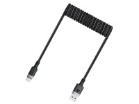 Cabo Acefast C14-04 USB-A para USB-C com mola, 480 Mb/s, 3 A, 1,2 m - Preto Cabo Acefast C14-04 USB-A para USB-C com mola, 480 Mb/s, 3 A, 1,2 m - Preto
