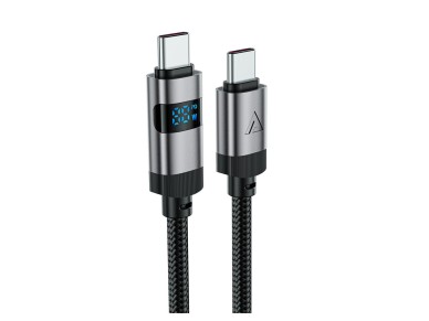 Acefast C15-03 USB-C - Cabo USB-C com DisplayPort 480Mb/s 60W 1,2m - Preto