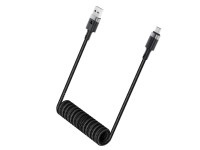 Cabo Acefast C14-04 USB-A para USB-C com mola, 480 Mb/s, 3 A, 1,2 m - Preto Cabo Acefast C14-04 USB-A para USB-C com mola, 480 Mb/s, 3 A, 1,2 m - Preto