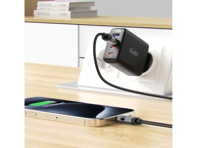 Acefast C15-04 USB-A - USB-C Cable with Display 480Mb/s 66W 1.2m - Black Acefast C15-04 USB-A - USB-C Cable with Display 480Mb/s 66W 1.2m - Black