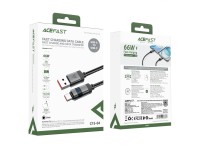 Cable USB-A - USB-C Acefast C15-04 con pantalla, 480 Mb/s, 66 W, 1,2 m - Negro Cable USB-A - USB-C Acefast C15-04 con pantalla, 480 Mb/s, 66 W, 1,2 m - Negro