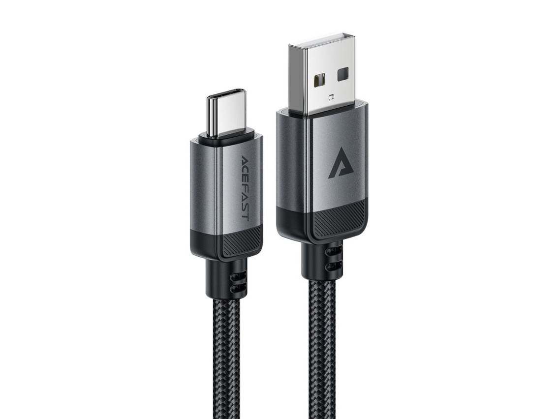 Cabo Acefast C20-04 USB-A para USB-C 480Mb/s 3A 1,2m - Preto