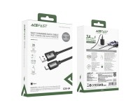 Cabo Acefast C20-04 USB-A para USB-C 480Mb/s 3A 1,2m - Preto Cabo Acefast C20-04 USB-A para USB-C 480Mb/s 3A 1,2m - Preto