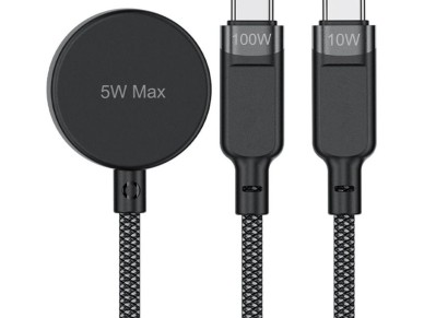 Cabo Acefast C6-11 USB-C 3 em 1 - 2x USB-C / Qi 480Mb/s 100W 1,2m - preto Cabo Acefast C6-11 USB-C 3 em 1 - 2x USB-C / Qi 480Mb/s 100W 1,2m - preto