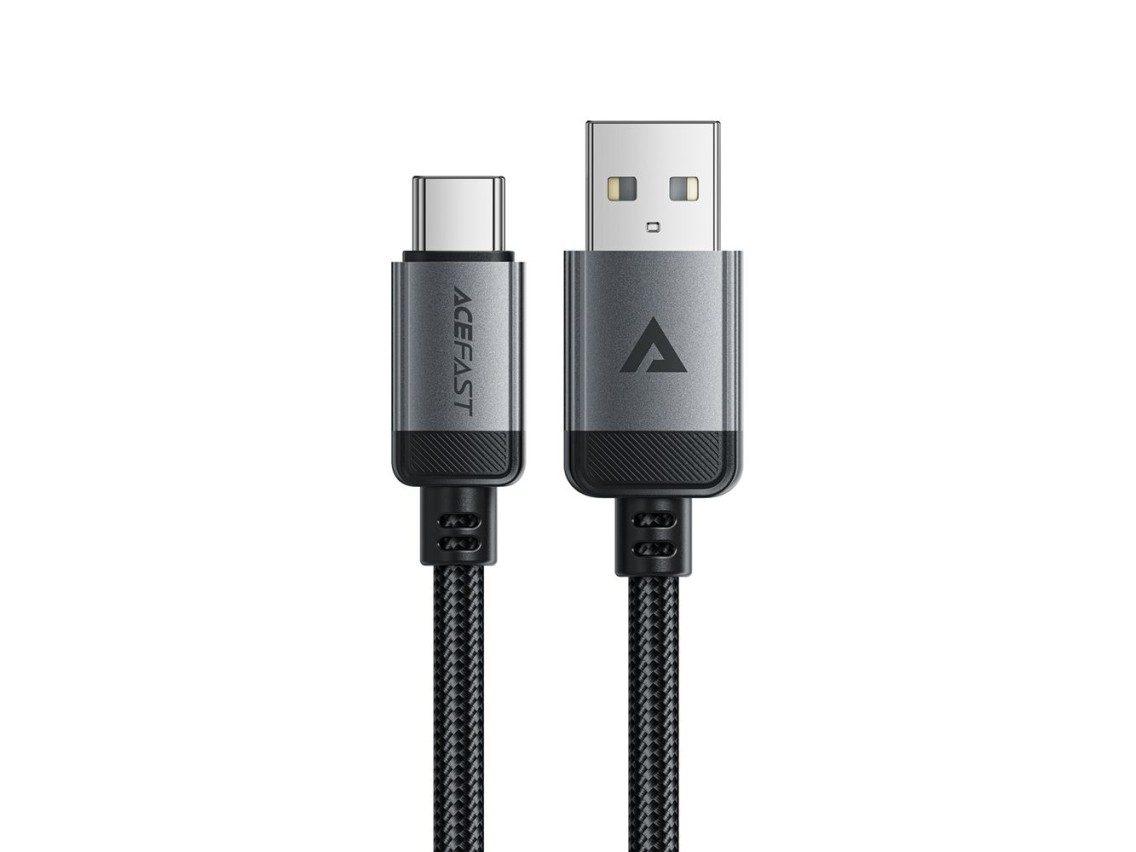 Cabo Acefast C20-04 USB-A para USB-C 480Mb/s 3A 1,2m - Preto