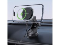 Suporte magnético para painel Acefast D42 com carregador sem fio, compatível com MagSafe - Preto Suporte magnético para painel Acefast D42 com carregador sem fio, compatível com MagSafe - Preto