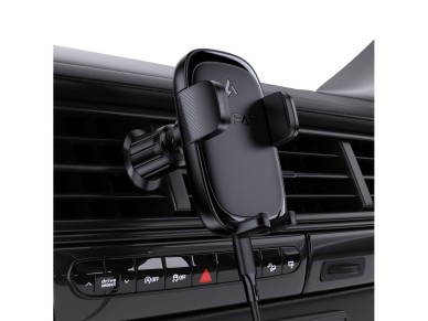 Soporte para rejilla de ventilación de coche Acefast D48 con cargador inalámbrico - Negro Soporte para rejilla de ventilación de coche Acefast D48 con cargador inalámbrico - Negro