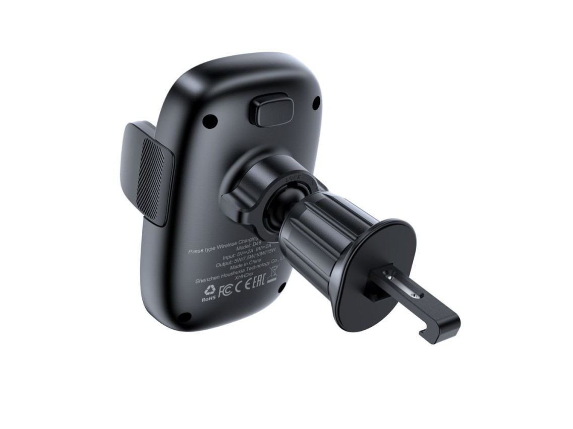 Suporte para saída de ar veicular Acefast D48 com carregador sem fio - Preto