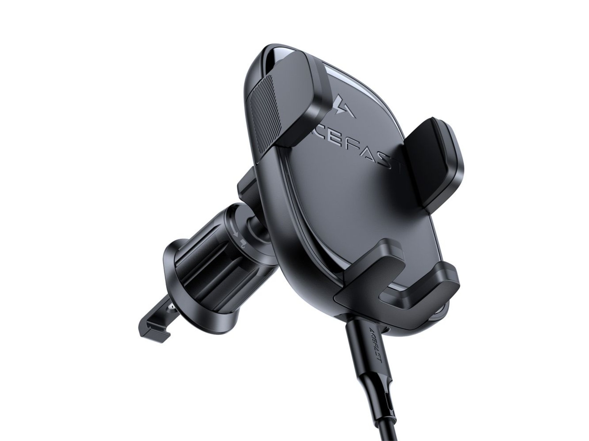 Suporte para saída de ar veicular Acefast D48 com carregador sem fio - Preto