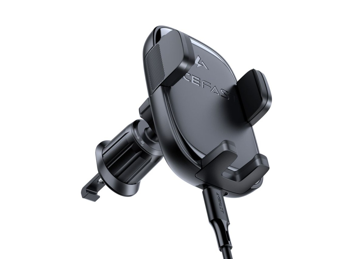 Suporte para saída de ar veicular Acefast D48 com carregador sem fio - Preto