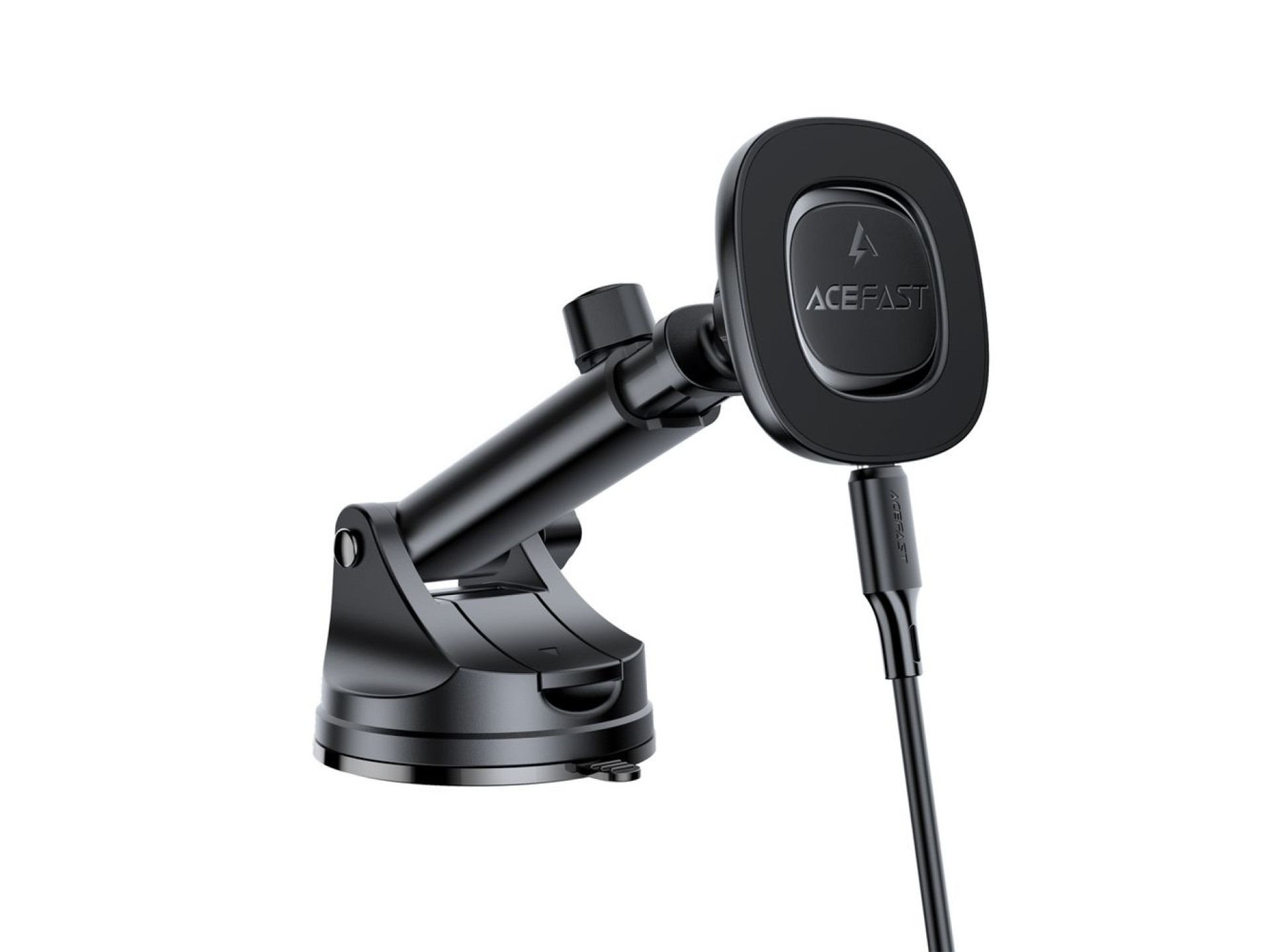 Soporte magnético para salpicadero Acefast D47 con cargador inalámbrico - Negro
