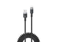 Cabo Acefast C14-04 USB-A para USB-C com mola, 480 Mb/s, 3 A, 1,2 m - Preto Cabo Acefast C14-04 USB-A para USB-C com mola, 480 Mb/s, 3 A, 1,2 m - Preto