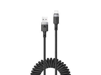 Acefast C14-04 USB-A - USB-C Cable Spring 480Mb/s 3A 1.2m - Black Acefast C14-04 USB-A - USB-C Cable Spring 480Mb/s 3A 1.2m - Black