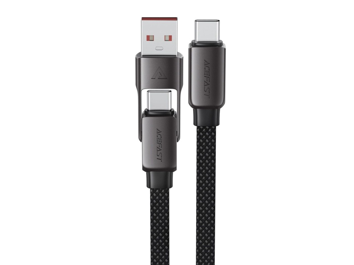 Cable USB-C Acefast C13-04 - USB-A / USB-C 480Mb/s 3A 1.2m - Negro