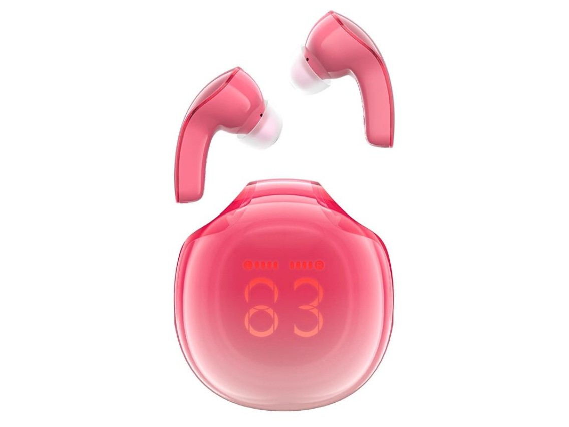 Auriculares inalámbricos intrauditivos Acefast T9 Bluetooth 5.3 - rojos