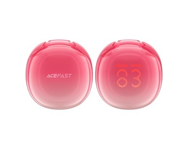 Fones de ouvido intra-auriculares sem fio Acefast T9 Bluetooth 5.3 - vermelho