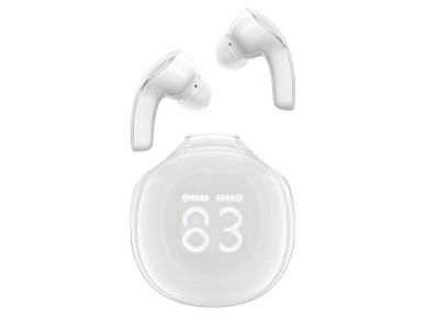 Fones de ouvido intra-auriculares sem fio Acefast T9 Bluetooth 5.3 - brancos