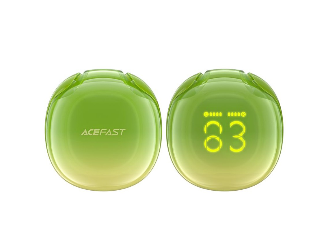 Fones de ouvido intra-auriculares sem fio Acefast T9 Bluetooth 5.3 - verde