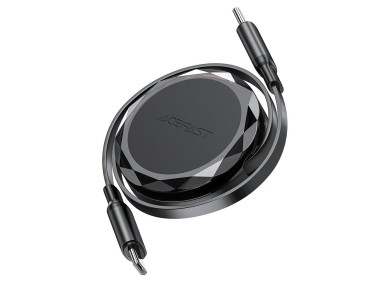 Acefast C13-03 USB-C - USB-C 60W Cable Retractable - Black Acefast C13-03 USB-C - USB-C 60W Cable Retractable - Black