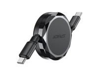 Acefast C13-03 USB-C - Cable USB-C retráctil de 60 W - Negro Acefast C13-03 USB-C - Cable USB-C retráctil de 60 W - Negro
