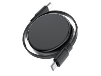 Acefast C13-03 USB-C - Cable USB-C retráctil de 60 W - Negro Acefast C13-03 USB-C - Cable USB-C retráctil de 60 W - Negro