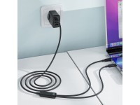 Acefast C5 USB-C - USB-C / USB-C 2in1 100W 480Mb/s cable - black Acefast C5 USB-C - USB-C / USB-C 2in1 100W 480Mb/s cable - black
