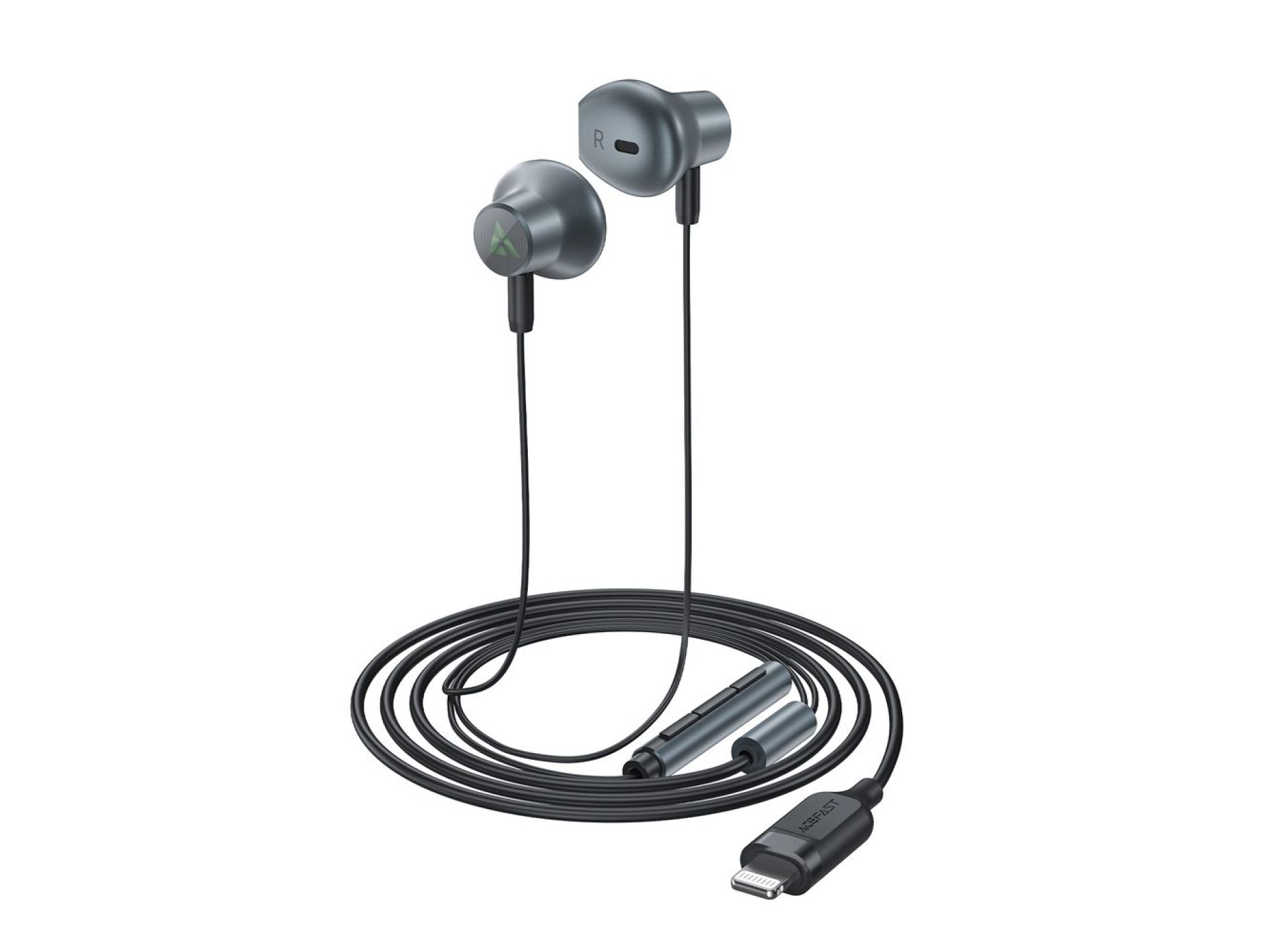 Auriculares intrauditivos Acefast L1 con conector Lightning, micrófono y control remoto de 1,2 m - n