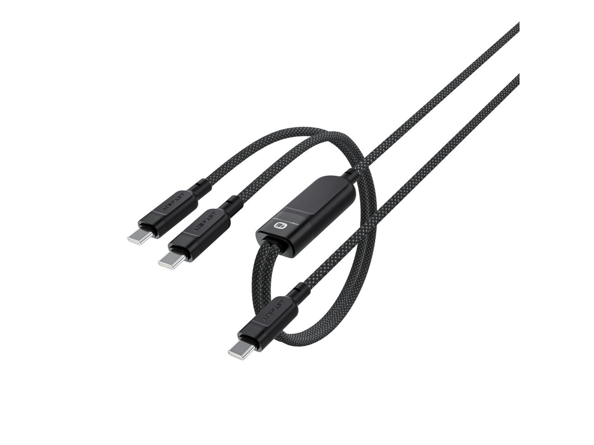 Acefast C5 USB-C - USB-C / USB-C 2in1 100W 480Mb/s cable - black