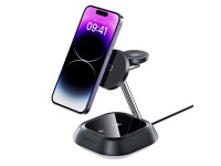 Estação de carregamento indutivo 3 em 1 Acefast E16 15W para celular/fones de ouvido/relógio - preta Estação de carregamento indutivo 3 em 1 Acefast E16 15W para celular/fones de ouvido/relógio - preta