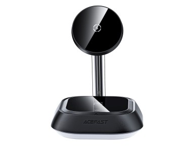 Estación de carga inductiva Acefast E16 3 en 1 de 15 W para teléfono, auriculares y reloj - negra Estación de carga inductiva Acefast E16 3 en 1 de 15 W para teléfono, auriculares y reloj - negra