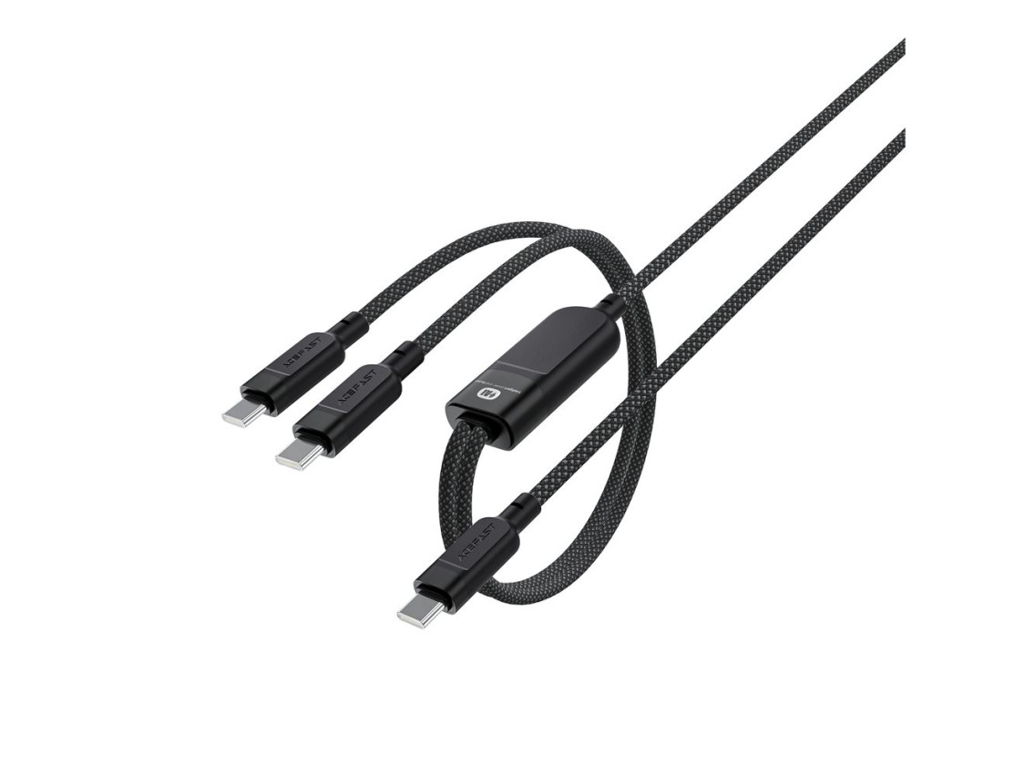 Acefast C5 USB-C - USB-C / USB-C 2in1 100W 480Mb/s cable - black