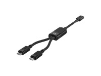 Acefast C5 USB-C - USB-C / USB-C 2in1 100W 480Mb/s cable - black Acefast C5 USB-C - USB-C / USB-C 2in1 100W 480Mb/s cable - black