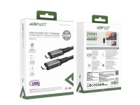 Acefast C1-09 USB-C / USB-C USB4 PD3.1 cable 5A 1m - gray-black Acefast C1-09 USB-C / USB-C USB4 PD3.1 cable 5A 1m - gray-black