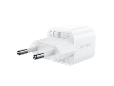 Acefast A73 Mini PD 20W GaN wall charger + USB-C cable - white Acefast A73 Mini PD 20W GaN wall charger + USB-C cable - white