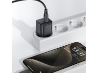 Cargador de pared Acefast A73 Mini PD de 20 W GaN USB-C - negro Cargador de pared Acefast A73 Mini PD de 20 W GaN USB-C - negro