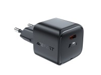 Acefast A77 Mini PD 30W GaN USB-C wall charger - black Acefast A77 Mini PD 30W GaN USB-C wall charger - black