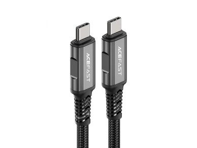 Cable Acefast C1-09 USB-C / USB-C USB4 PD3.1 5A 1m - gris-negro Cable Acefast C1-09 USB-C / USB-C USB4 PD3.1 5A 1m - gris-negro
