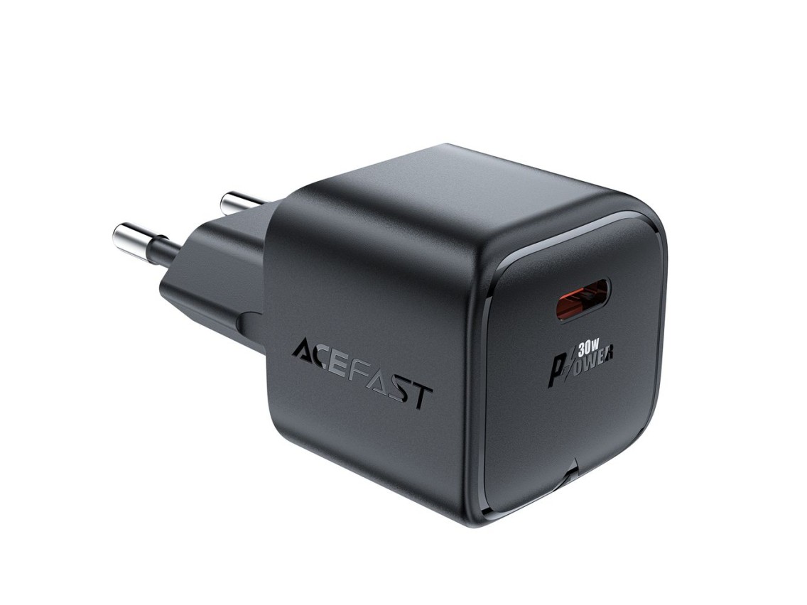 Acefast A77 Mini PD 30W GaN USB-C wall charger - black