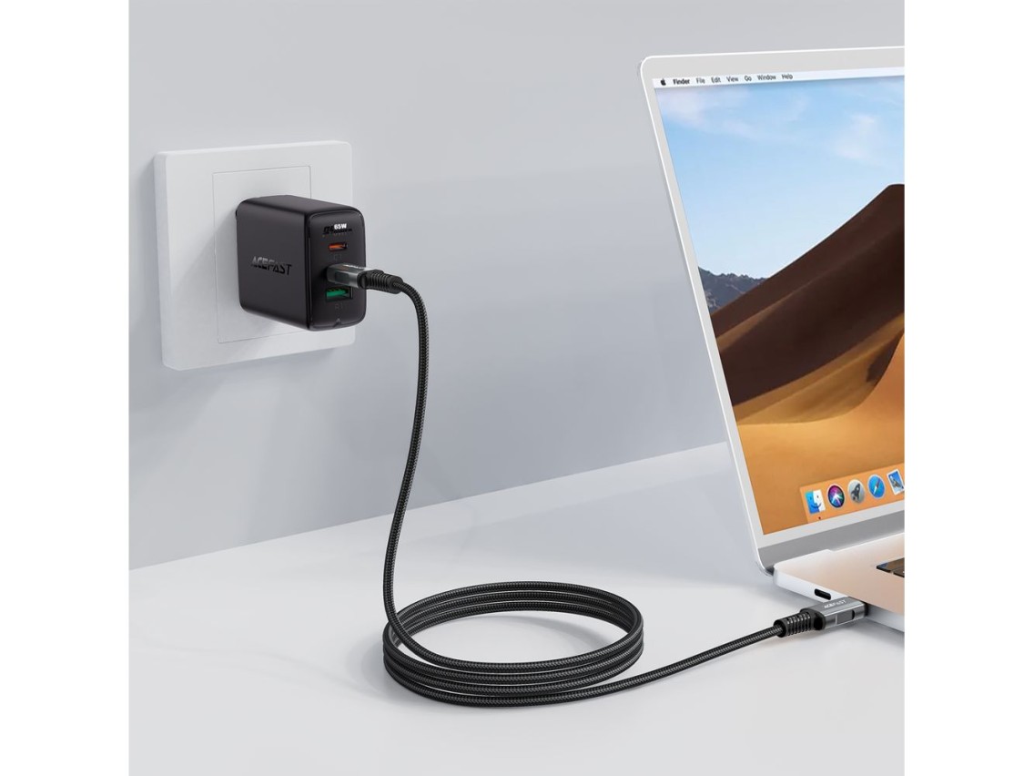 Acefast C1-09 USB-C / USB-C USB4 PD3.1 cable 5A 1m - gray-black